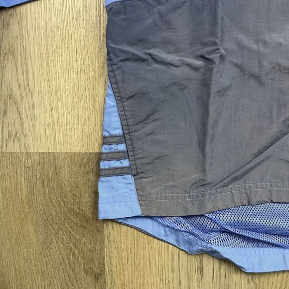 Vintage Adidas Jacket Mens Medium Blue Hooded Windbreaker Full Zip Lightweight - Picture 3 of 12